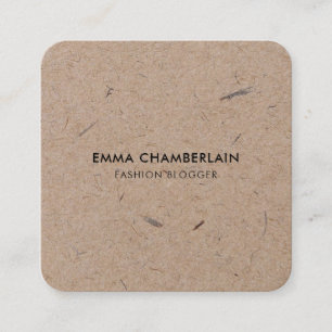Papper Eco, , modern, Rustic Kraft Fyrkantigt Visitkort