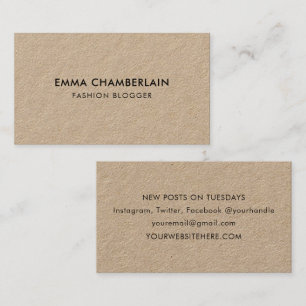 Papper Eco, , modern, Rustic Kraft Visitkort