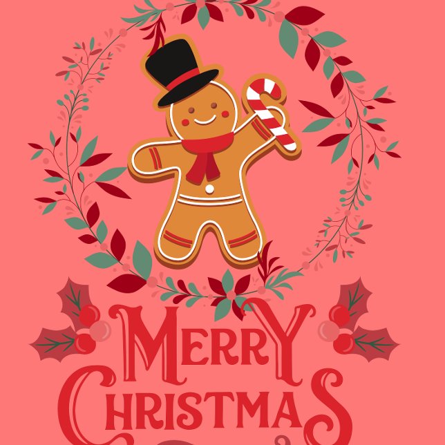 Papper elegant av jultomgingerbröd presentpapper (merry Christmas wrapping paper)