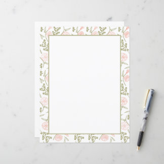 Papper elegant Blommigt Stationery