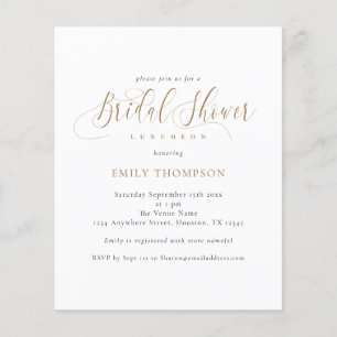 PAPPER Elegant Calligraphy Möhippa Inbjudan Flygblad