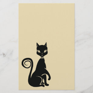 papper elegant för svart kattsport