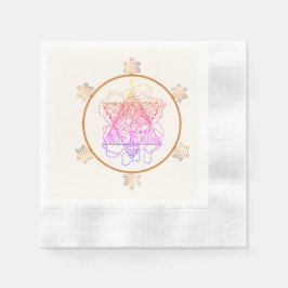 Papper elegant och färgstark judisk stjärna pappersservett