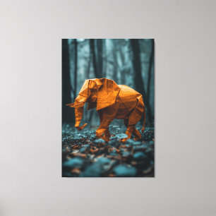 Papper Elephant Canvastryck