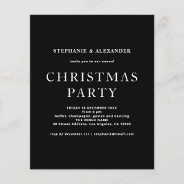 PAPPER enkel vit svart jul Party Flygblad