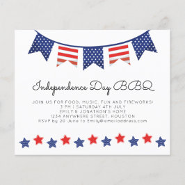 PAPPER | Enkelt stenbrott Bunting 4 juli BBQ Inbju Flygblad