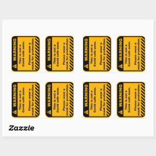 Papper etikett för varningsområdet