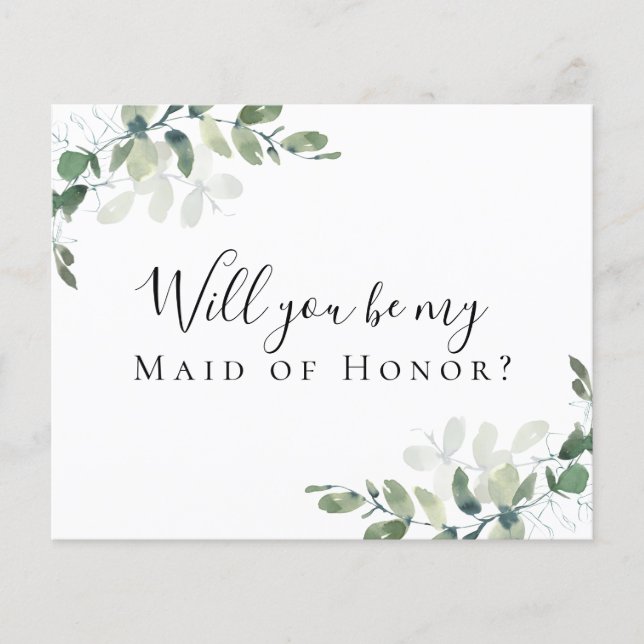 PAPPER Eucalyptus Kommer du att vara min Maid of h Flygblad (Framsidan)