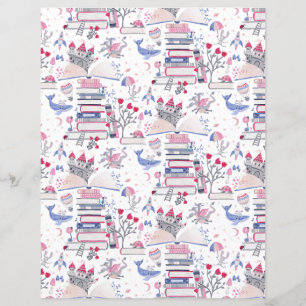 Papper Fairytale Bok Castle White Scrapbook