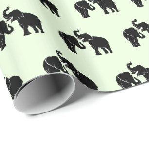 Papper familj med elphant par presentpapper