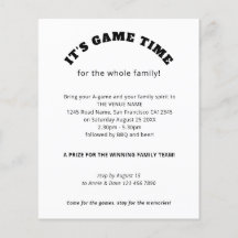 PAPPER Family Games Day Slogan Black White