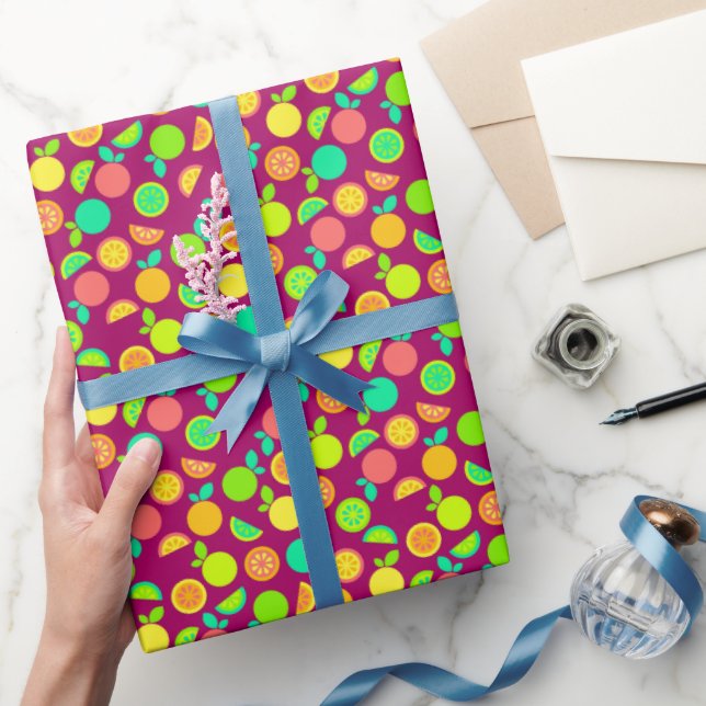 Papper färglös återfyllning av citrusfrukter presentpapper (Gifting)