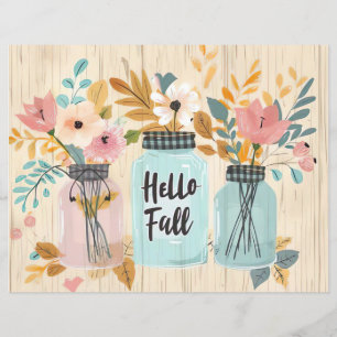 papper färglös fallblomma mönster