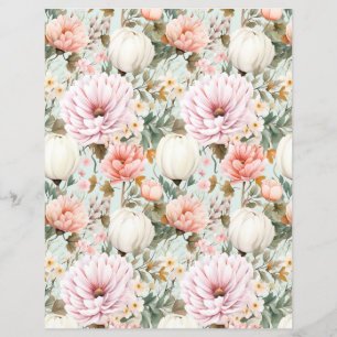 papper färglös fallblomma mönster