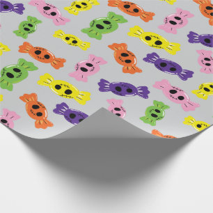 Papper färglös Halloween-kanyler Sömlös omslagning Presentpapper