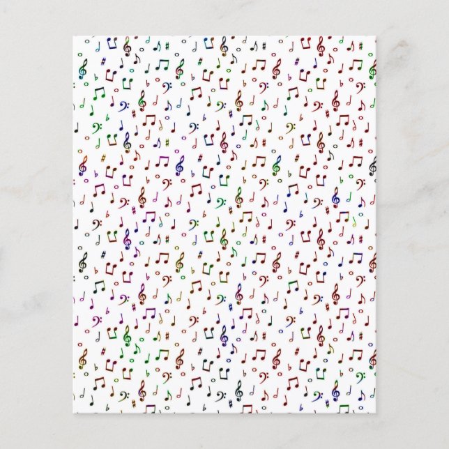 Papper färglös musik origami (Framsida)