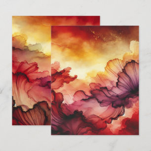 Papper färglös solnedgång Alkohol Bläck-skrapbok