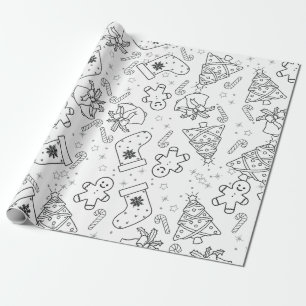 Papper färgning av julfärg presentpapper