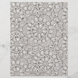 Papper färgningssida Sommar Garden-skrapbok