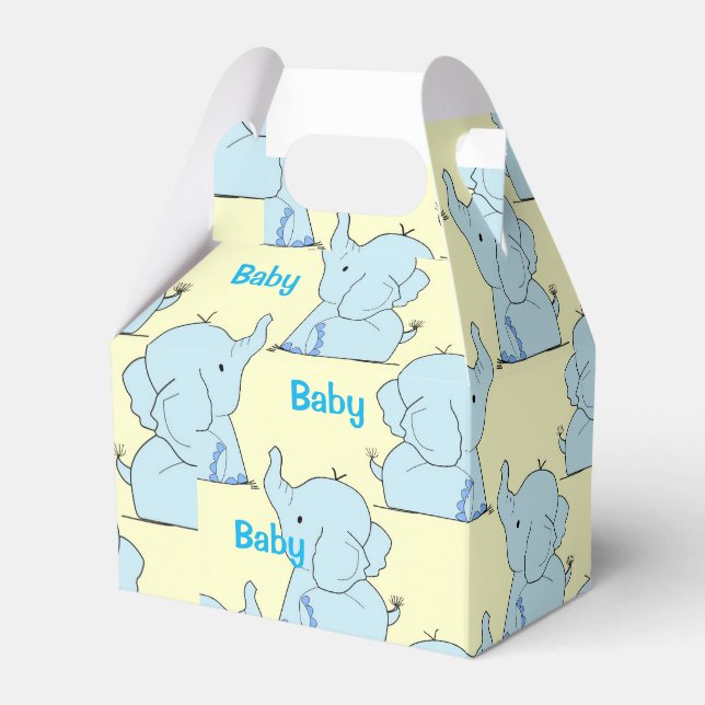 Papper favoritruta för baby Elephant Shower , Gabl Presentaskar (Framsidan Sidan)