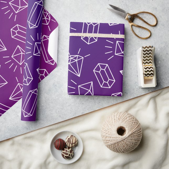 Papper figursättning av kristallstreck presentpapper (Hantverk)
