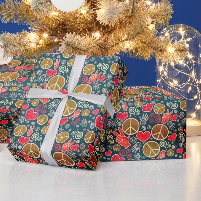 papper figursättning för fredstecken presentpapper (Helgdagar)