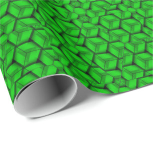 Papper figursättning för geologisk Grönt Presentpapper