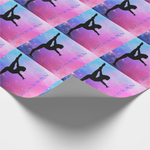 Papper figursättning för Gymnastics Rosa & Blue Cu Presentpapper