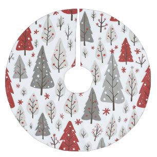 Papper figursättning för julgran julgransmatta borstad polyester