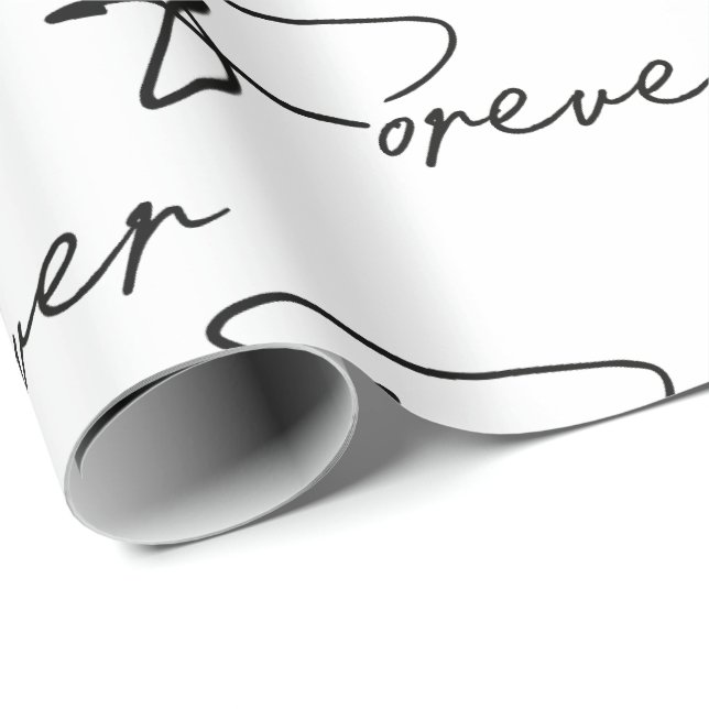 Papper figursättning för modern skript i bröllop presentpapper (Rullad Hörn)