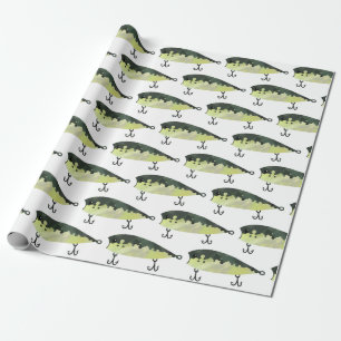 Papper fiskomslagning presentpapper