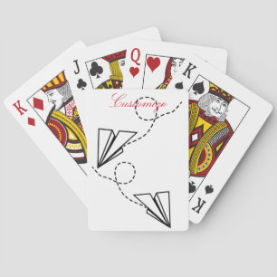 Papper Flygplan som flyger under_Tälj Casinokort