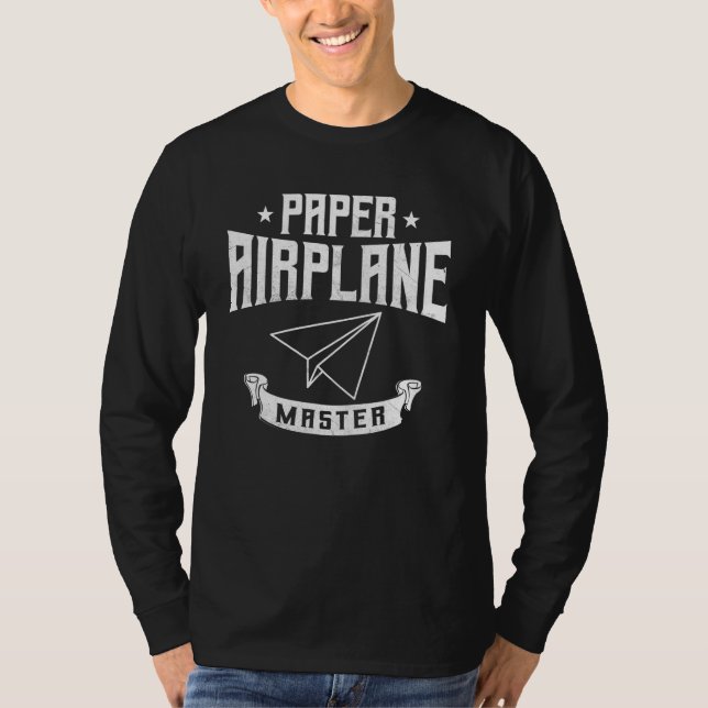 Papper flygplansbefälhavare Pappra Flygplan T Shirt (Framsida)