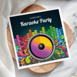 Papper Födelsedagsfest för färgstark musik Karaoke Pappersservett