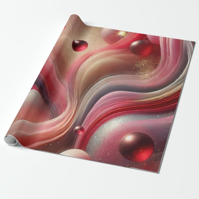 Papper för abstrakt Art Wrapping Presentpapper (Utrullad)