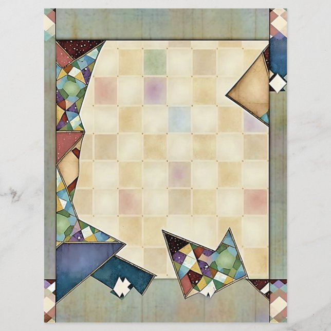 Papper för abstrakt Kort skrapbok (Framsida)