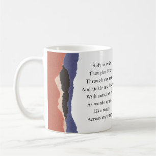 Papper för Abstrakten för Motivational Dikt i skri Kaffemugg