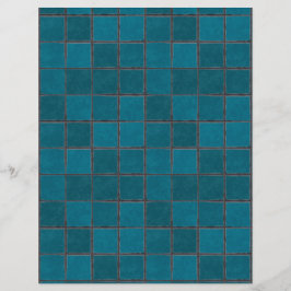 Papper för Adobe Terracotta Teal Tiles Craft