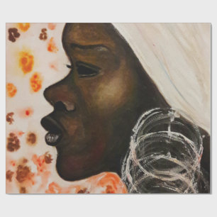 Papper för afrikansk skönhets Söt Woman Wrapping Presentpapper