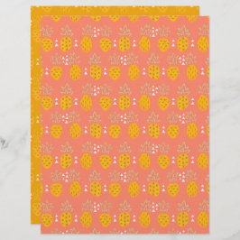 Papper för ananas skrapbok