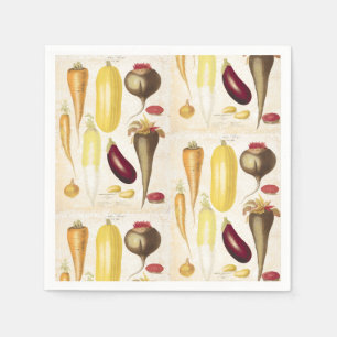 Papper för antika Garden Vegetables Kitchen Art Cr Pappersservett