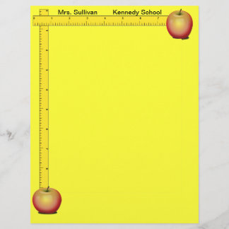 Papper för Apples and Rulers Teacher (Sunshine Gul