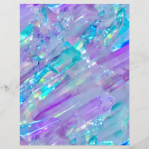 Papper för Aquamarine och Ametyst Crystal Scrapboo