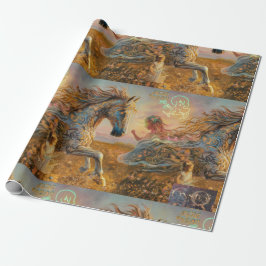 Papper för att aktivera Ochre Paint Horse Wrapping Presentpapper