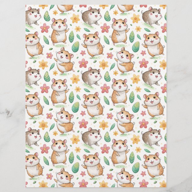 Papper för att dansa Hamsters söta mönster-skrapbo (Framsida)