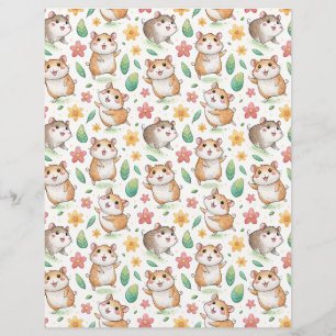 Papper för att dansa Hamsters söta mönster-skrapbo