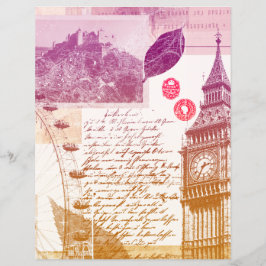 Papper för avtrycksläsare för Vintage Ben Journal