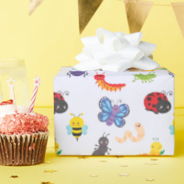 Papper för avverkning av Cute Kryp Party Presentpapper
