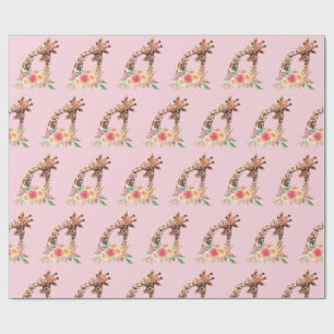 Papper för avverkning av Mamma och Baby i Cute Gir Presentpapper