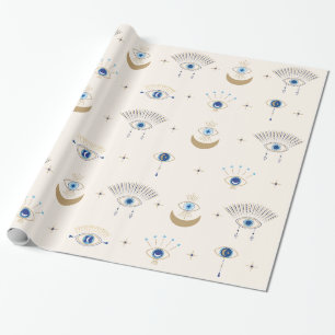 Papper för avverkning av Öga och tredje Öga Mönste Presentpapper